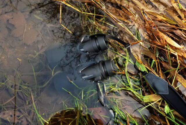 how to get water out of binoculars