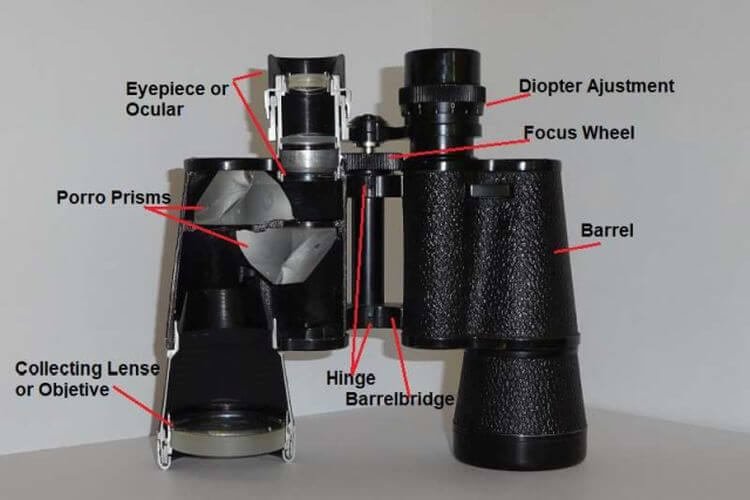 Basic components of binoculars